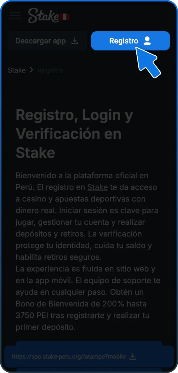 Regístrate y retira tus ganancias rápidamente en Stake.