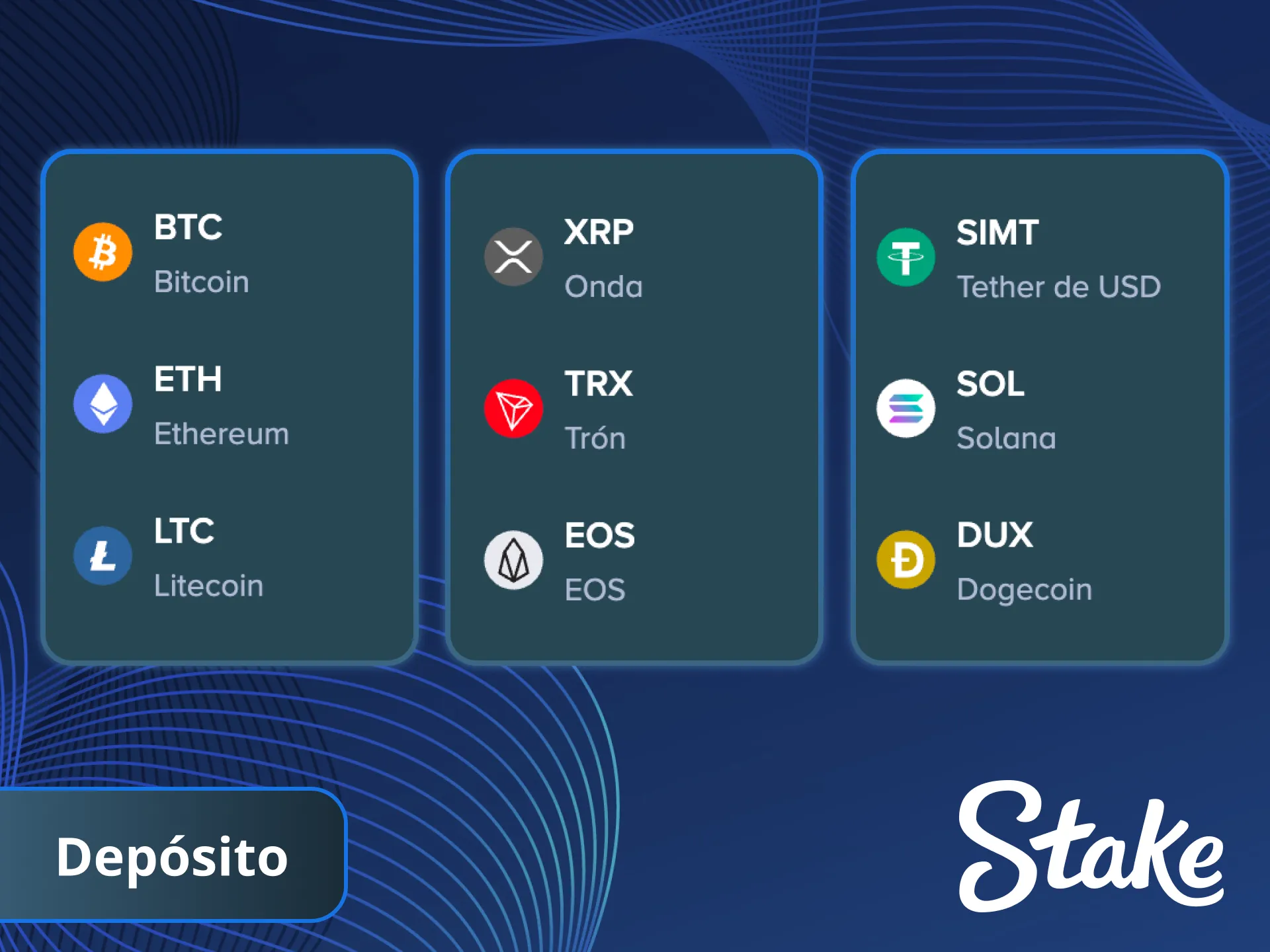 Utiliza métodos de depósito y retiro seguros para tus Stake tragamonedas.