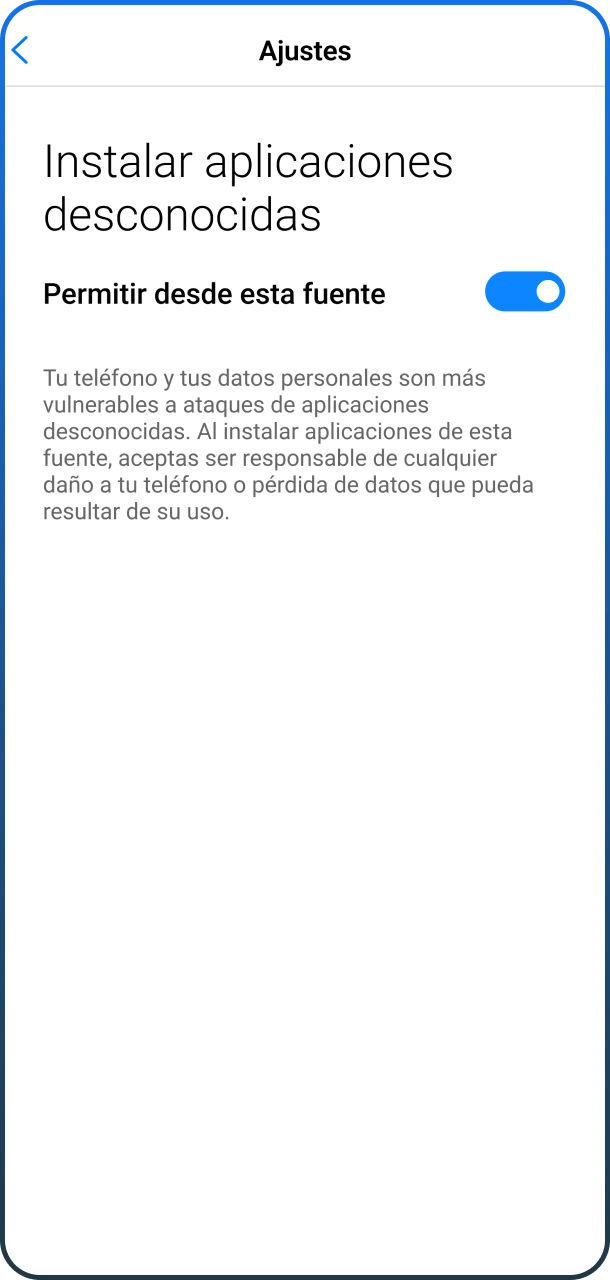 Permite la instalación modificando los ajustes de seguridad para el software de Stake.