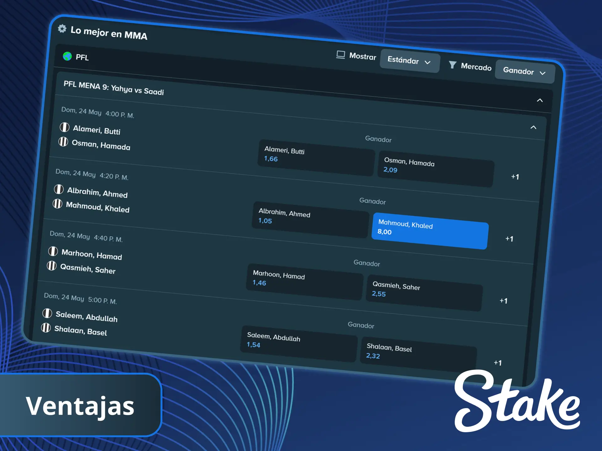 Conoce las grandes ventajas de apostar en MMA en Stake como cuotas mejoradas y mercados en vivo para cada combate.
