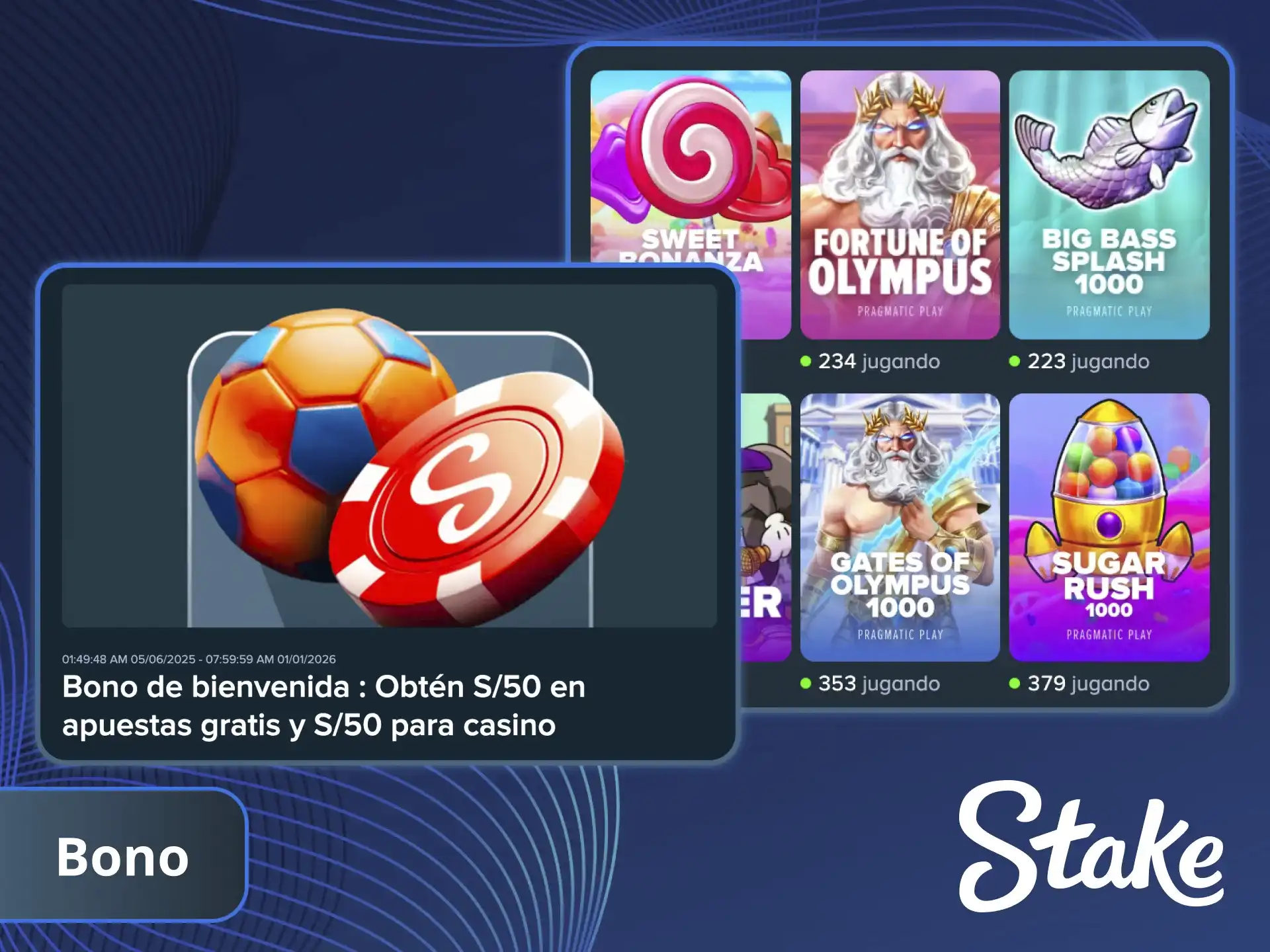 Regístrate y obtén un excelente bono para nuevos jugadores de Stake tragamonedas.